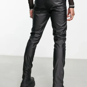 Faux Leather Skinny Trousers Stylish and Sustainable Fashion Choice